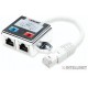 Switch de Red 1x2. Distribuidor Dual RJ45 Cat5 Blindado 